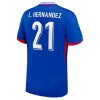 Maillot de Supporter France L. Hernandez 21 Domicile Euro 2024 Pour Homme